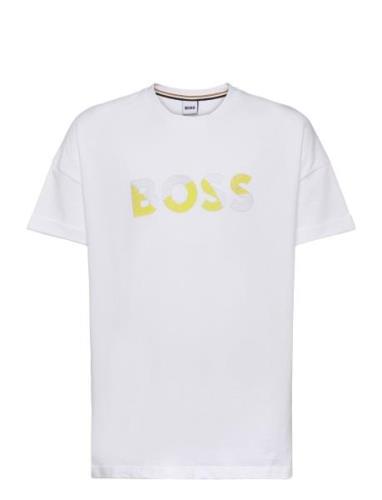 Short Sleeves Tee-Shirt Tops T-Kortærmet Skjorte White BOSS
