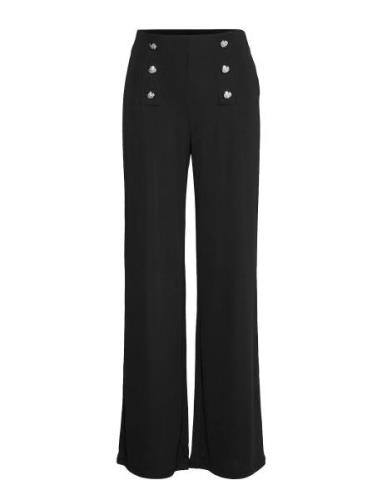 Str Matte Jersey-Str-Pnt Bottoms Trousers Straight Leg Black Lauren Ra...