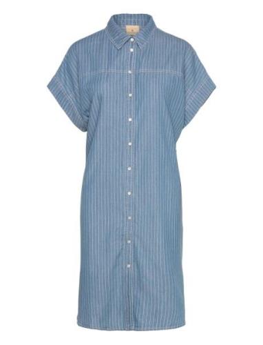 B. Copenhagen Casual Dress Knælang Kjole Blue Brandtex