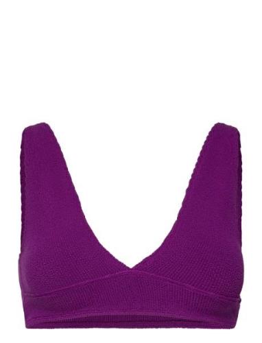 Swimsuit Wireless Triangle Top Bikinitop Purple Etam