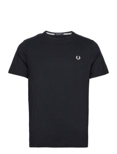 Crew Neck T-Shirt Tops T-Kortærmet Skjorte Blue Fred Perry