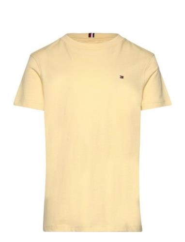 Essential Cotton Reg Tee S/S Tops T-Kortærmet Skjorte Yellow Tommy Hil...