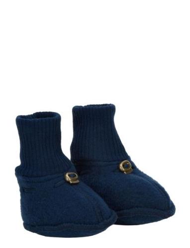 Wool Footies Slippers Hjemmesko Blue Mikk-line