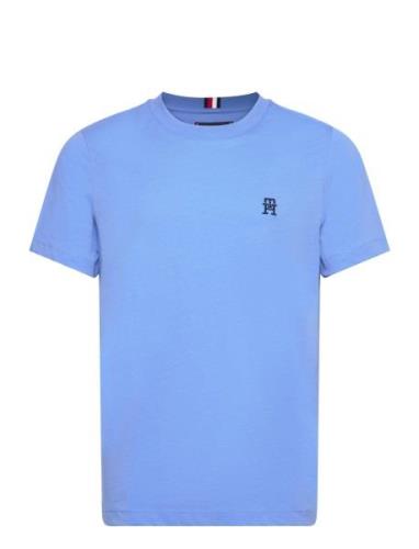 Monogram Imd Tee Tops T-Kortærmet Skjorte Blue Tommy Hilfiger