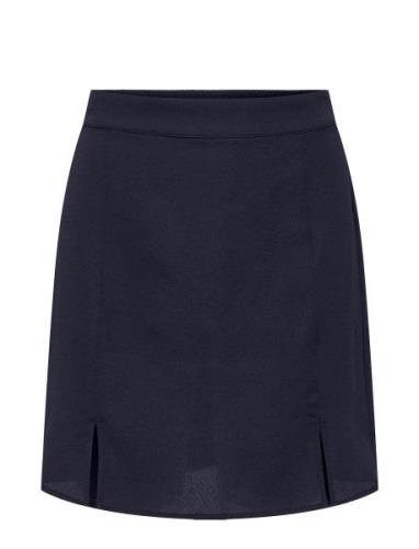 Onlnova Life Lux Taylor Slit Skirt Solid Kort Nederdel Blue ONLY