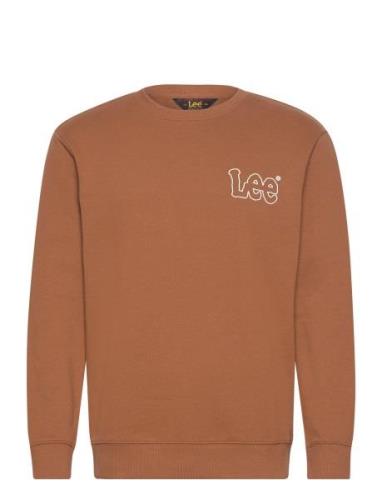 Wobbly Lee Sws Tops Sweatshirts & Hoodies Sweatshirts Brown Lee Jeans