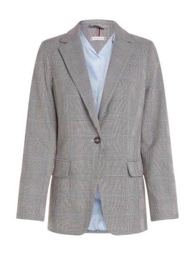 Pow Check Regular Blazer Blazers Single Breasted Blazers Grey Tommy Hi...