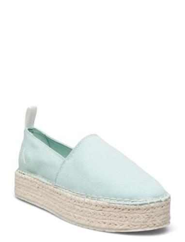 Platform Espadrille Ml Btw Espadrillos Flade Sandal Blue Calvin Klein