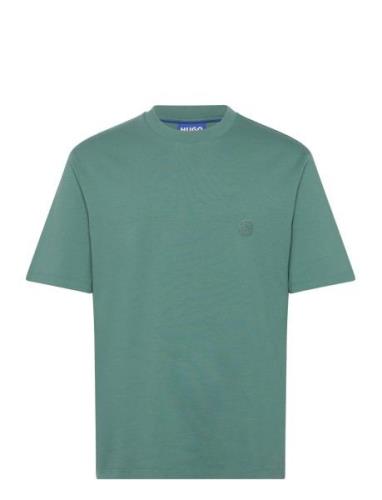 Niley Tops T-Kortærmet Skjorte Green HUGO BLUE