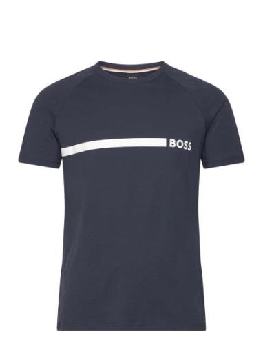 T-Shirt Rn Slim Fit Tops T-Kortærmet Skjorte Navy BOSS