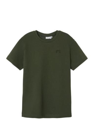 Nkmgreg Ss Nreg Top Noos Tops T-Kortærmet Skjorte Khaki Green Name It