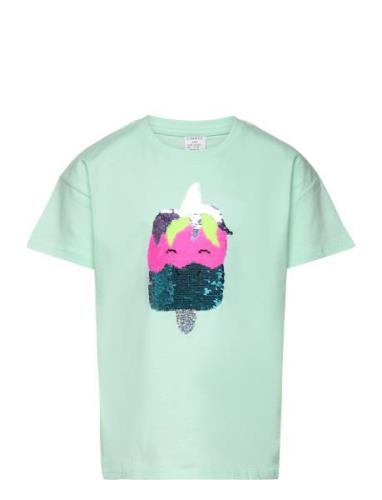 Top S S Over Ice Cream Seq Sets Sets With Short-sleeved T-shirt Green ...