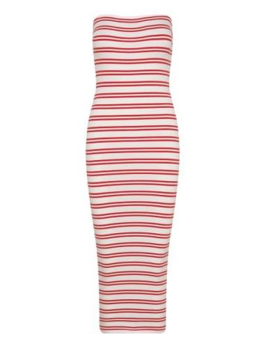 Super Stretch Tube Dress Knælang Kjole Red Gina Tricot