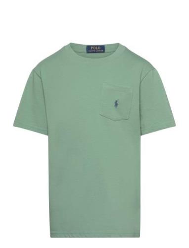 Cotton Jersey Pocket Tee Tops T-Kortærmet Skjorte Green Ralph Lauren K...