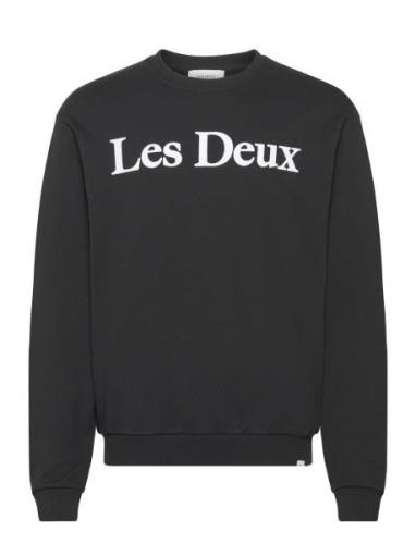 Charles Sweatshirt Tops T-Kortærmet Skjorte Black Les Deux