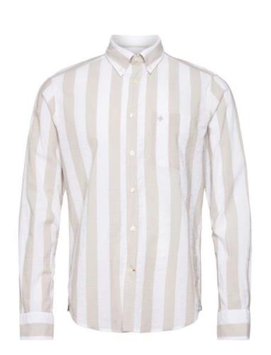 Block Stripe Bd Shirt Tops Shirts Casual Beige Morris