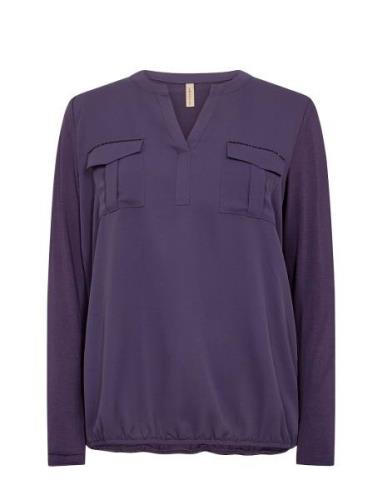 Sc-Hermine Tops Blouses Long-sleeved Purple Soyaconcept