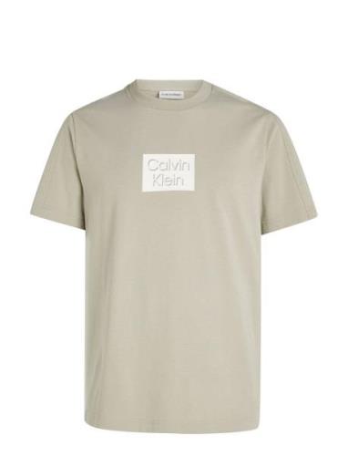 Cut Out Shadow Logo T-Shirt Tops T-Kortærmet Skjorte Grey Calvin Klein