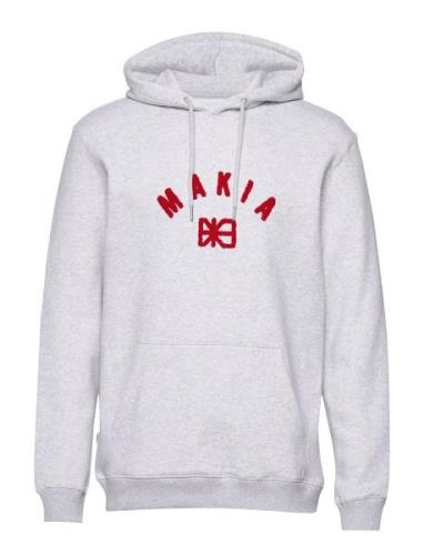 Brand Hooded Sweatshirt Tops Sweatshirts & Hoodies Hoodies Grey Makia