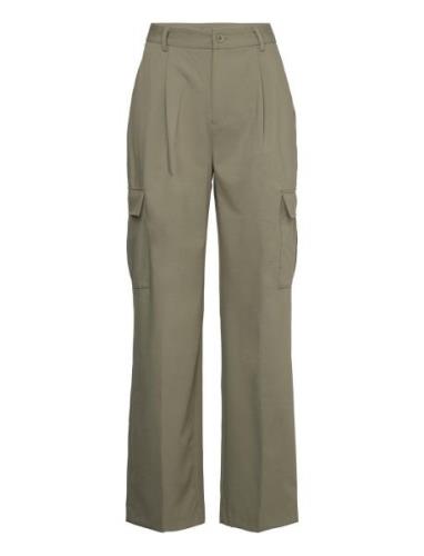 Trousers Becca Bottoms Trousers Wide Leg Khaki Green Lindex