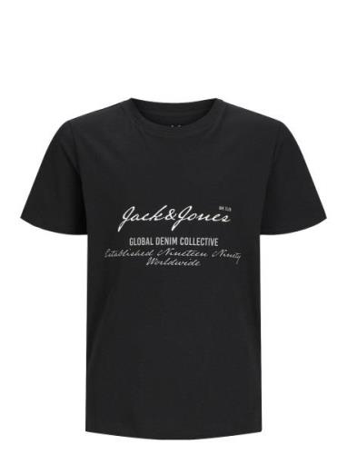 Jjgreat B2S Logo Tee Ss Ln Jnr Tops T-Kortærmet Skjorte Black Jack & J...