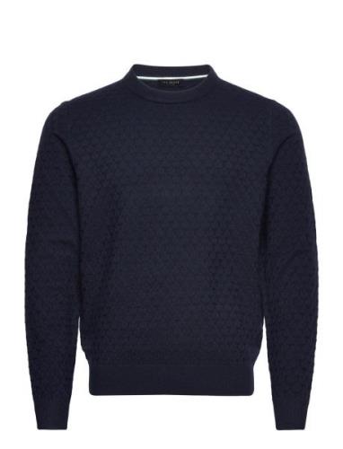 Loung Tops Knitwear Round Necks Navy Ted Baker London