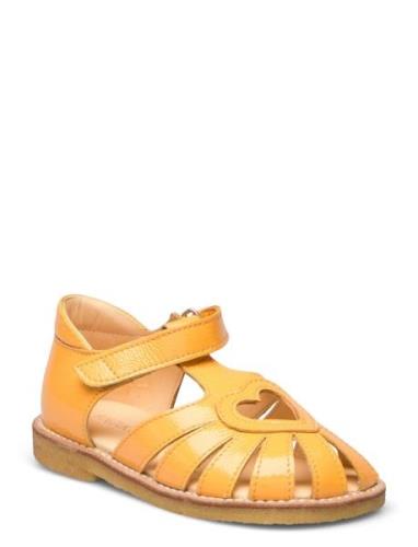 Sandals - Flat - Closed Toe - Shoes Summer Shoes Sandals Yellow ANGULU...