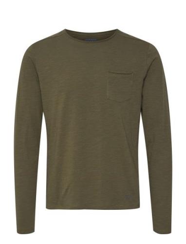 Bhnicolai Tee L.s. Tops T-Langærmet Skjorte Khaki Green Blend