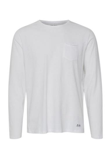 Bhnicolai Tee L.s. Tops T-Langærmet Skjorte White Blend