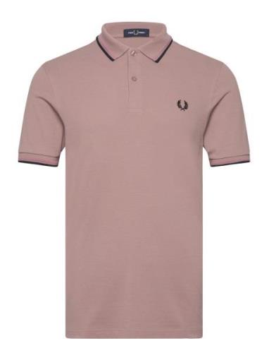 Twin Tipped Fp Shirt Tops Polos Short-sleeved Pink Fred Perry