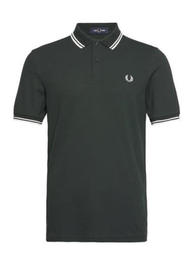 Twin Tipped Fp Shirt Tops Polos Short-sleeved Green Fred Perry