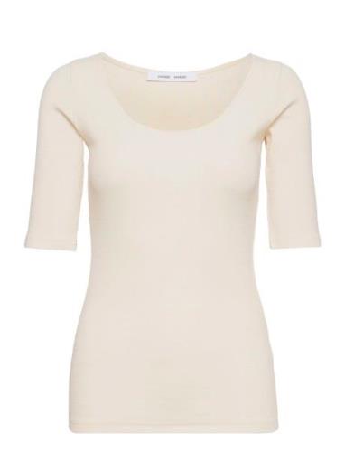 Alexa Tee 7542 Tops T-shirts & Tops Short-sleeved White Samsøe Samsøe