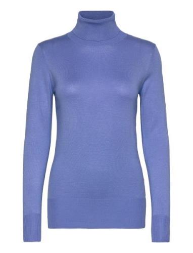 Astrid Roll Neck Tops Knitwear Turtleneck Blue Kaffe