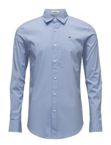 Tjm Original Stretch Shirt Tops Shirts Business Blue Tommy Jeans