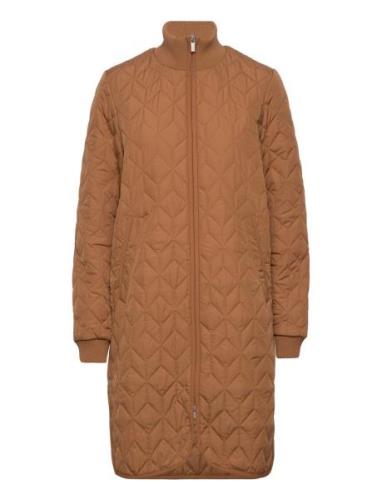 Padded Quilt Coat Quiltet Jakke Orange Ilse Jacobsen