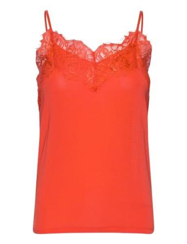 Slclara Singlet Tops T-shirts & Tops Sleeveless Orange Soaked In Luxur...