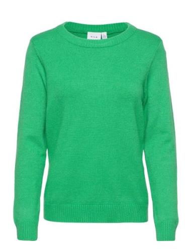 Viril O-Neck L/S Knit Top - Noos Tops Knitwear Jumpers Green Vila