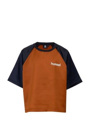 Hmlmelody T-Shirt Ss Tops T-Kortærmet Skjorte Brown Hummel