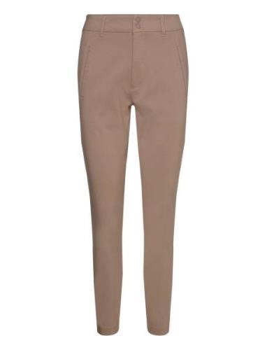 Fqjenny-Pa Bottoms Trousers Slim Fit Trousers Brown FREE/QUENT