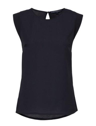 Polly Plains Cappedtee Tops T-shirts & Tops Sleeveless Navy French Con...