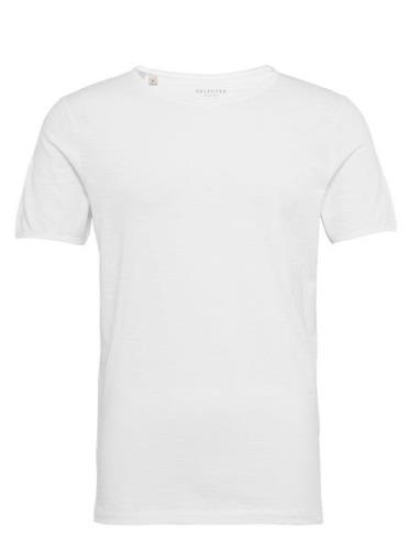 Slhmorgan Ss O-Neck Tee Noos Tops T-Kortærmet Skjorte White Selected H...