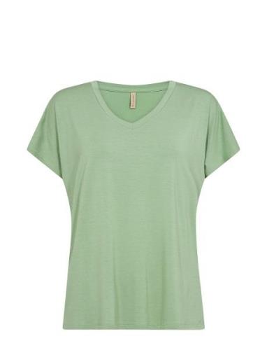 Sc-Marica Tops T-shirts & Tops Short-sleeved Green Soyaconcept