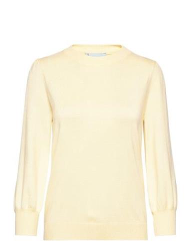 Mersin Strik Pullover Tops Knitwear Jumpers Yellow Minus