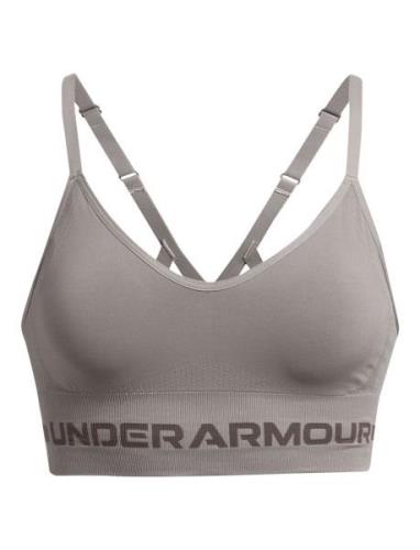 Ua Seamless Low Long Bra Sport Bras & Tops Sports Bras - All Grey Unde...