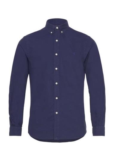 Slim Fit Garment-Dyed Oxford Shirt Tops Shirts Casual Navy Polo Ralph ...