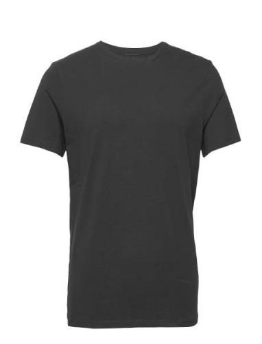 Crew-Neck Slim Tops T-Kortærmet Skjorte Black Bread & Boxers