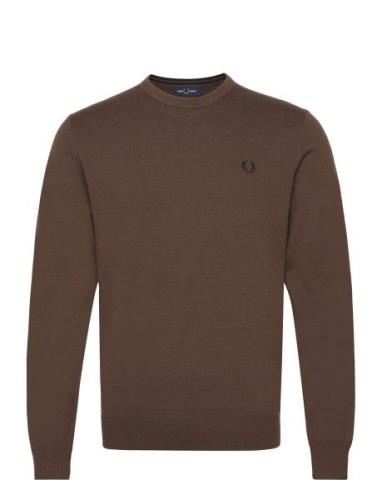Classic C/N Jumper Tops Knitwear Round Necks Brown Fred Perry