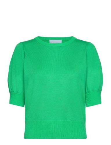 Liva Knit Tee Tops Knitwear Jumpers Green Minus