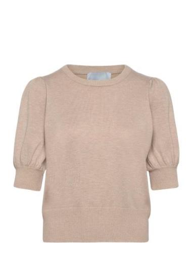 Liva Strik T-Shirt Tops Knitwear Jumpers Brown Minus