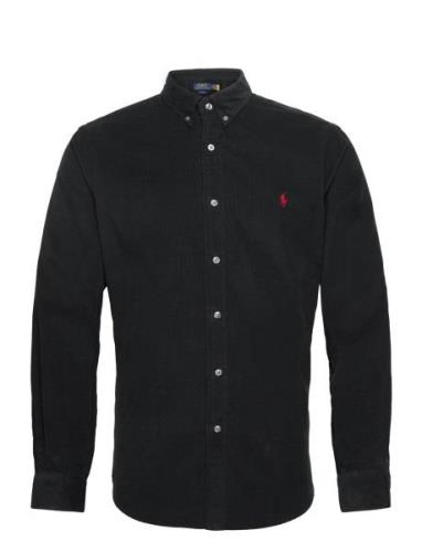 Slim Fit Corduroy Shirt Tops Shirts Casual Black Polo Ralph Lauren